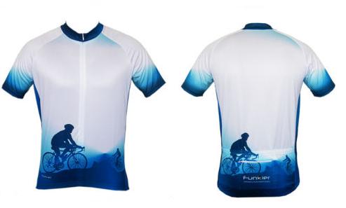 ����� ����� - Funkier Men\'s Sublimation Blue Rider Cycling Jersey