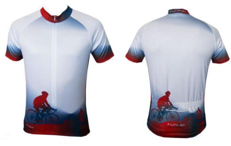 ����� ����� - Funkier Men\'s Sublimation Red Rider Cycling Jersey