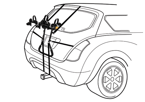 ����� - ���� ������� �-3 ����� - Saris Bike Porter Trunk 3 Bike Carrier