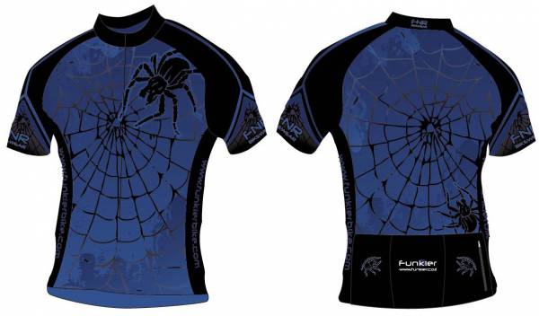 ����� ����� ����� ���� - Funkier Blue Spider Men\'s Cycling Jersey